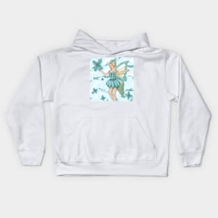 Blue Lilac Fairy Kids Hoodie